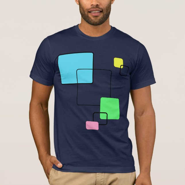 Camiseta Cuadrados de neón (Anverso)