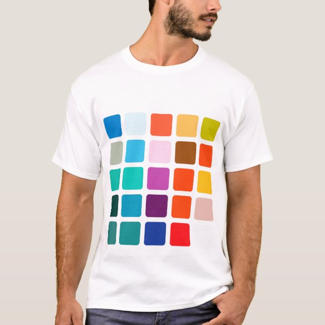 Camiseta Cuadrados del color (Anverso)