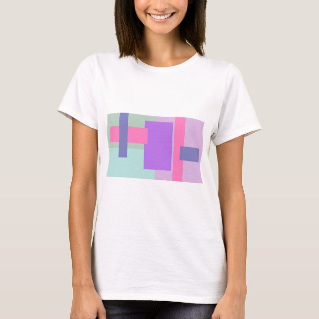 Camiseta Cuadrados en colores pastel (Anverso)