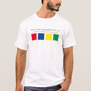 Camiseta Cuadrados multicolores, publicidad de pintores y d