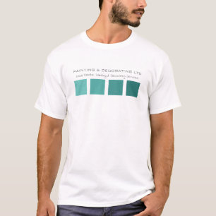 Camiseta Cuadrados verde azulados de Ombre, Anuncio de pint