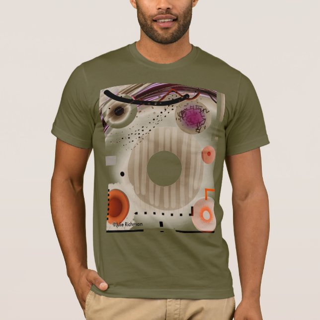 Camiseta Cuadrados y círculos abstractos (Anverso)