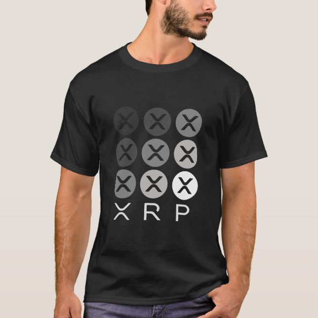 Camiseta Cuadrícula criptográfica del logotipo XRP (Anverso)