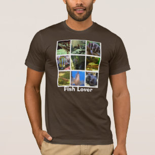 Camiseta Cuadrícula de Amante de Peces