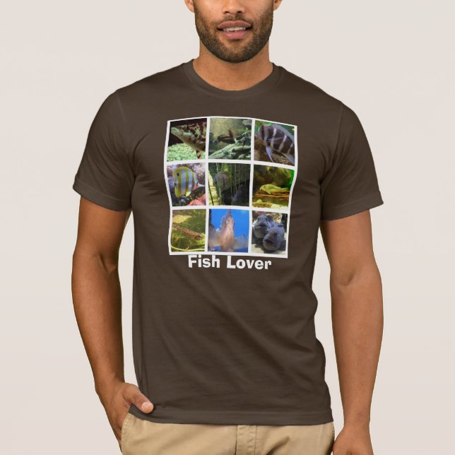 Camiseta Cuadrícula de Amante de Peces (Anverso)
