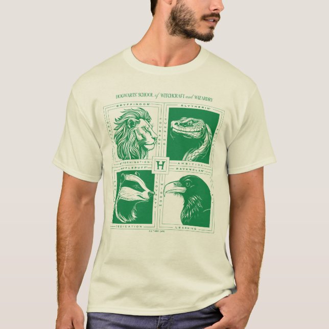 Camiseta Cuadrícula de animales domésticos HOGWARTS™ (Anverso)