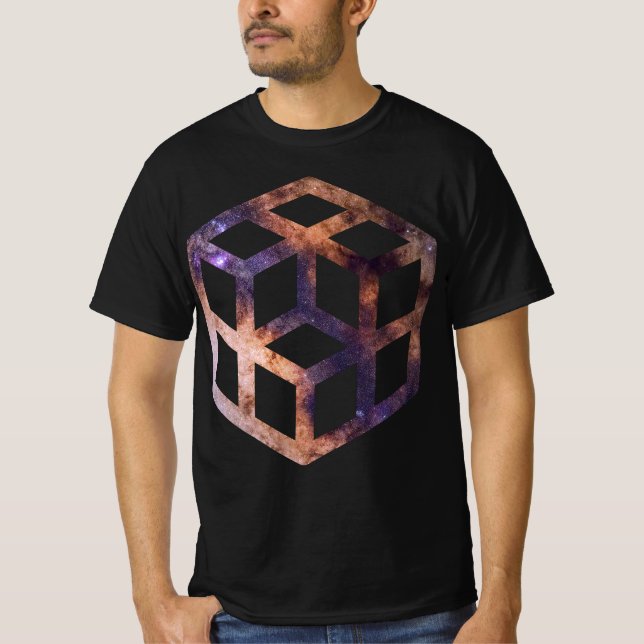 Camiseta Cuadrícula de cubo espacial Astro Geometry T-Shirt (Anverso)