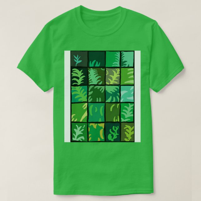Camiseta Cuadrícula de vegetación (Diseño del anverso)