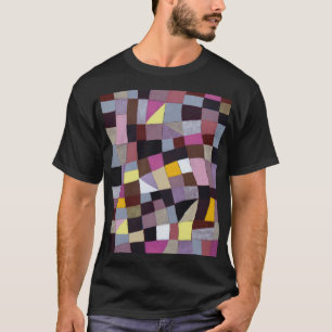 Camiseta Cuadrícula irregular: Pintura abstracta violeta-am