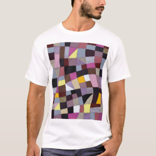 Camiseta Cuadrícula irregular: Pintura abstracta violeta-am