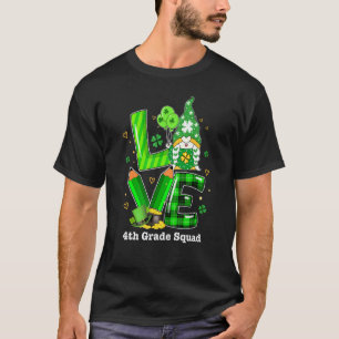 Camiseta Cuadrilla de 4to Grado Gnomo Arcoíris Feliz Día de