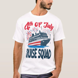 Camiseta Cuadrilla de crucero 4 de julio bandera patriótica
