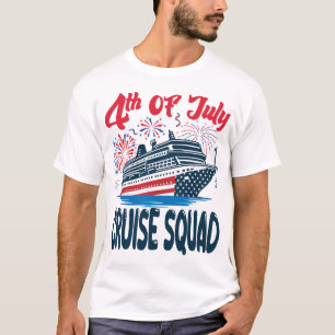 Camiseta Cuadrilla de crucero 4 de julio bandera patriótica