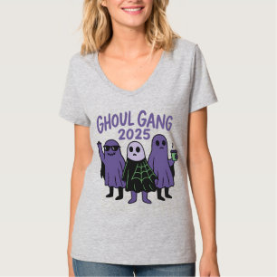 Camiseta Cuadrilla de Fantasmas Lindos Café de Halloween