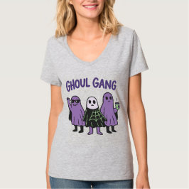 Camiseta Cuadrilla de Fantasmas Lindos Café de Halloween