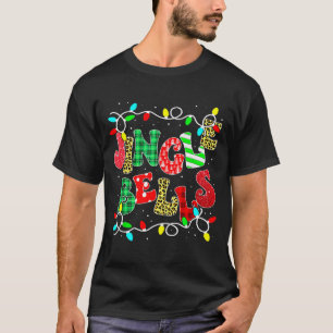 Camiseta Cuadrillé Rojo de Navidad Campanas de Cascabel Fam