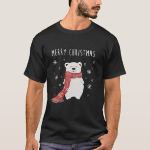 Camiseta Cuadrillo de oso polar dulce Feliz Navidad Navidad