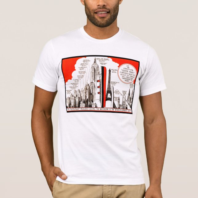 Camiseta Cuadro de comparación de Queen Mary (Anverso)