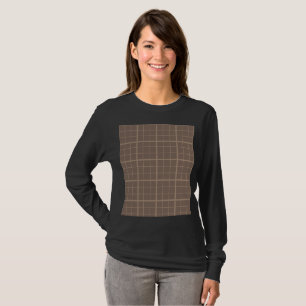 Camiseta Cuadro de Cuadros de Ventana en Tono de Tierra Mar