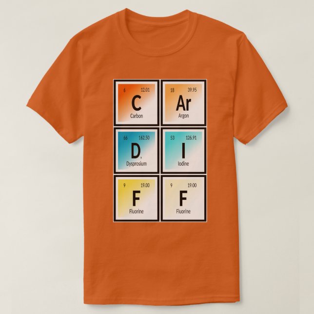 Camiseta cuadro diff de los elementos 1 (Diseño del anverso)