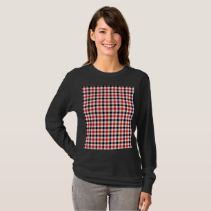 Camiseta Cuadro Gingham Rojo Negro y Blanco