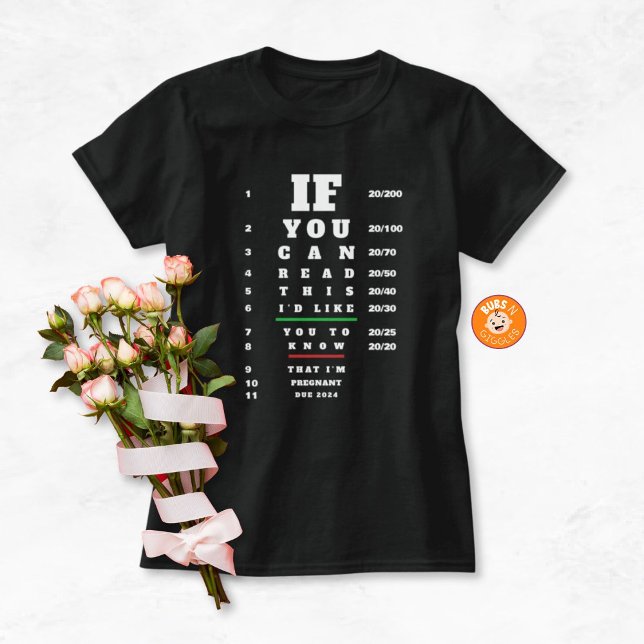 Camiseta Cuadro ocular Invitación temática de embarazo a la (Subido por el creador)