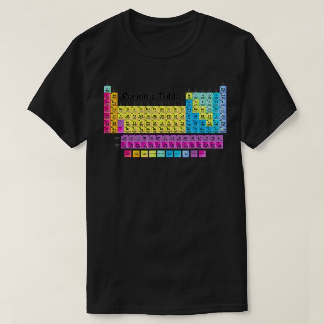 Camiseta Cuadro Periódico De Los Elementos 1 (Diseño del anverso)