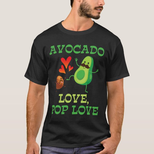 Camiseta Cuadros aguacates bailando juntos aguacate amor po (Anverso)