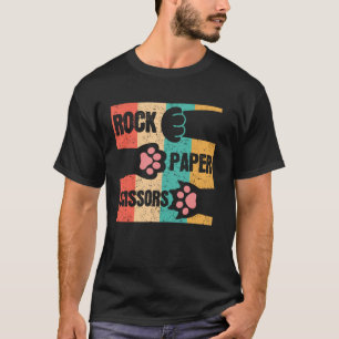 Camiseta Cuadros Cat Paw Funny Rock Paper Scissors Hand Gam