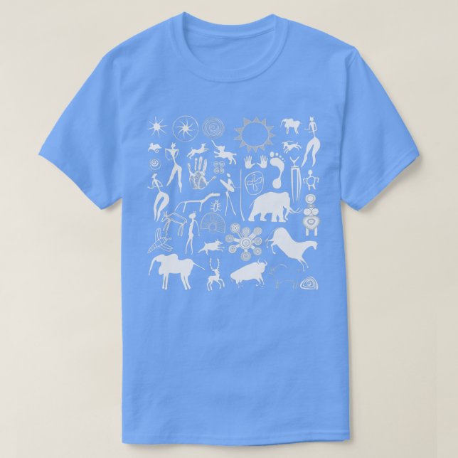 Camiseta Cuadros de arte aborigen (Diseño del anverso)