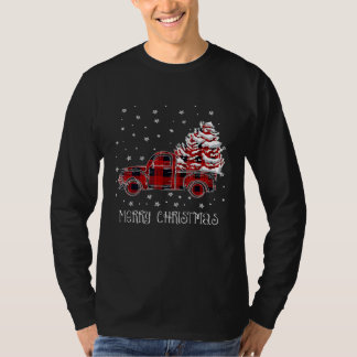 Camiseta Cuadros de Búfalo Camioneta Roja Vintage Navidad P