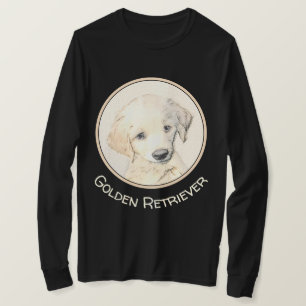 Camiseta Cuadros De Cachorro Dorado - Arte Original De Perr