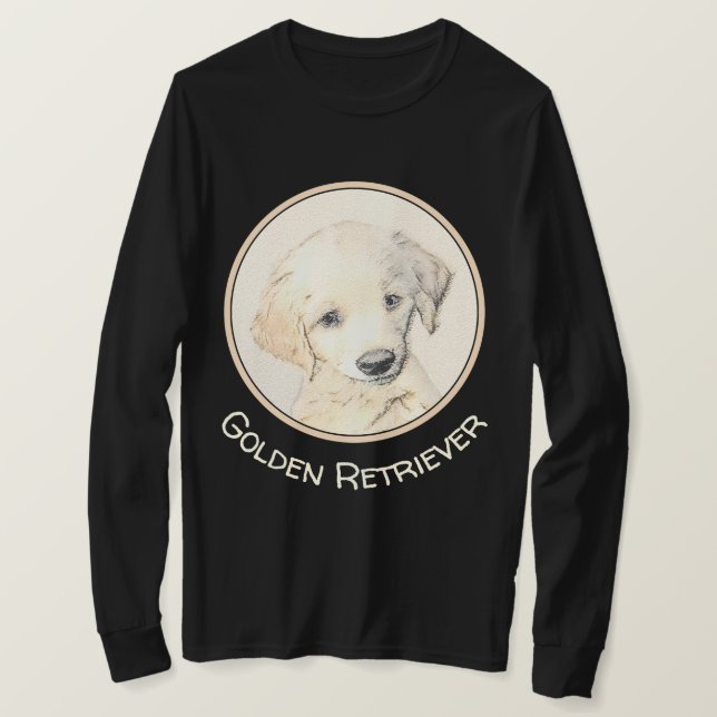 Camiseta Cuadros De Cachorro Dorado - Arte Original De Perr (Anverso del diseño)