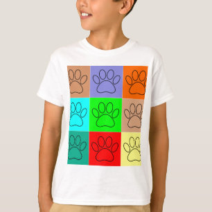 Camiseta Cuadros De Cachorro En Cuadrados