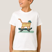 Cuadros de gato de tabla de skateboarding