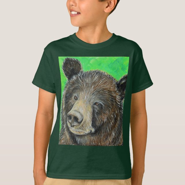 Camiseta Cuadros de oso marrón reflexivo (Anverso)