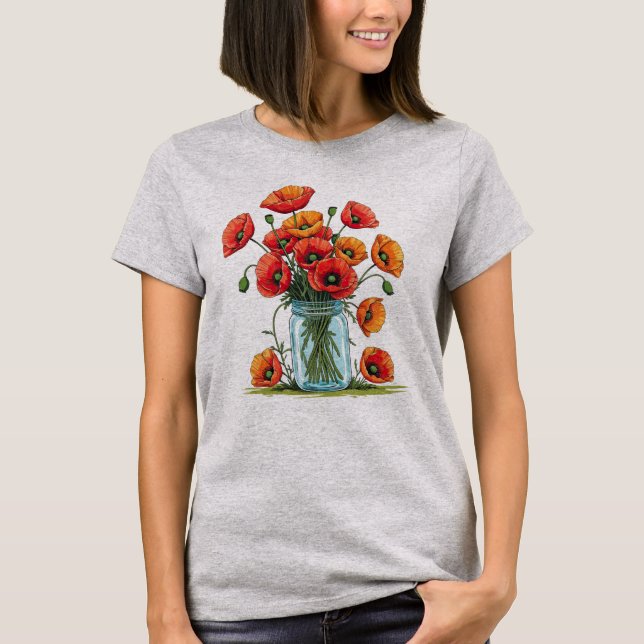 Camiseta Cuadros En Una Gráfica De Jar (Anverso)