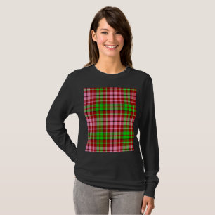 Camiseta Cuadros Escoceses Rosa y Verde Rojo