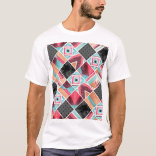 Camiseta Cuadros geométricos, acuarela