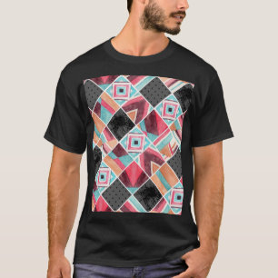 Camiseta Cuadros geométricos, acuarela