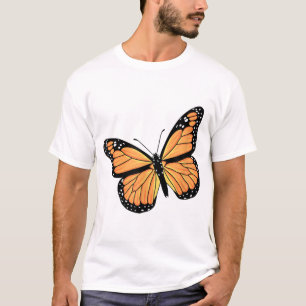 Camiseta Cuadros Monarca Mariposa Hombres Mujeres Mantequil