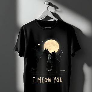 Camiseta Cuadros "yo te meto" se enamoran de los gatos negr