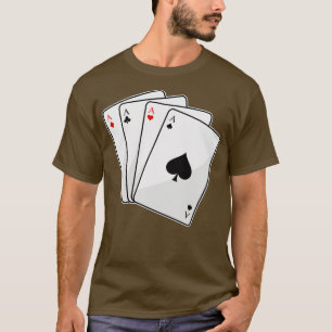 Camiseta Cuadrupletas Tarjetas de acceso en Poker