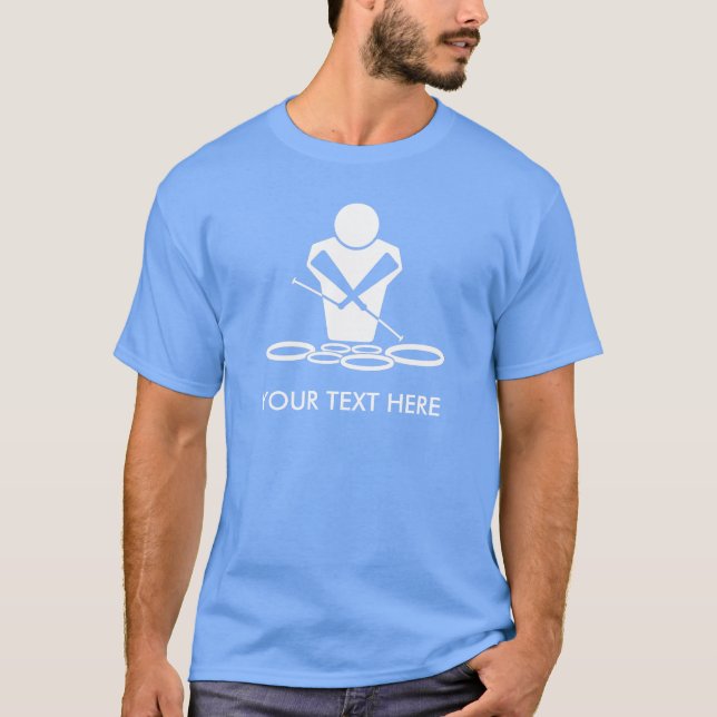 Camiseta Cuads - Tambores de Tenor - Añada su propio texto (Anverso)