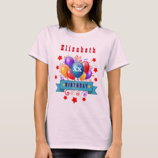 Camiseta Cuaesquiera globos coloridos festivos V40 del