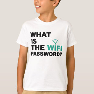 Camiseta Cuál es la contraseña de WIFI divertida