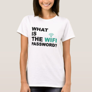 Camiseta Cuál es la contraseña de WIFI divertida