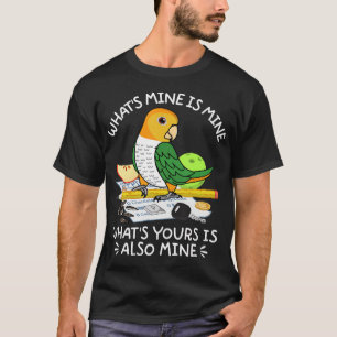 Camiseta ¿Cuál es la tuya? El loro de las minas en una caiq