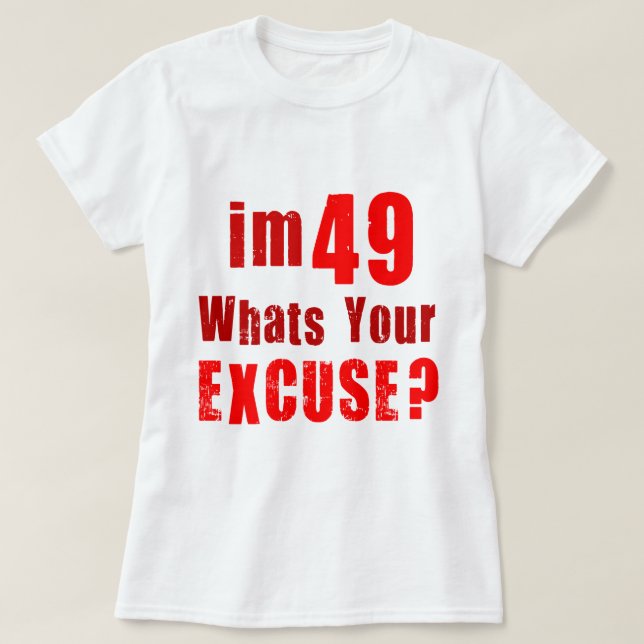 Camiseta cuál es su excusa (Diseño del anverso)