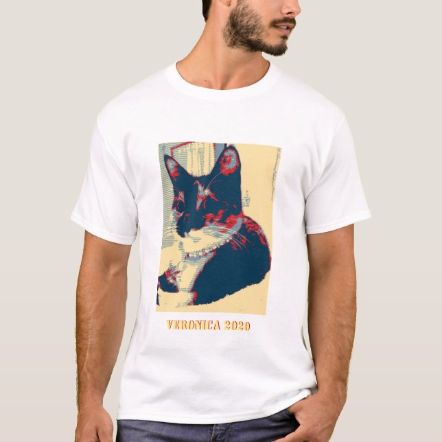 Camiseta ¿Cuál es tu candidato favorito? ¡Verónica es! (Anverso)